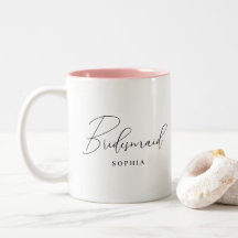 Script minimaliste moderne Bridesmaid Cadeau