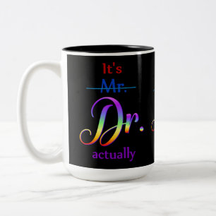 Tasse 2 Couleurs Script Rainbow
