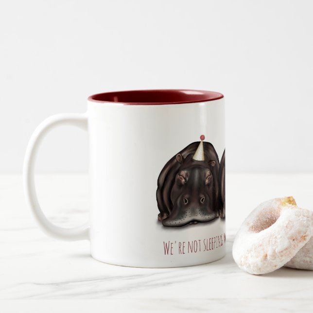 Tasse 2 Couleurs "Se préparer à faire la fête" (Avec donut)
