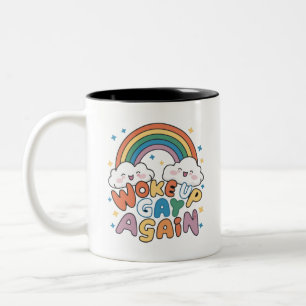 Tasse 2 Couleurs Se réveilla Gay Again Mois de la fierté LGBT Groov