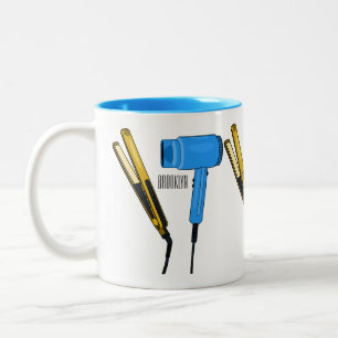 Tasse 2 Couleurs Sèche-cheveux & lisseuse-cheveux illustration