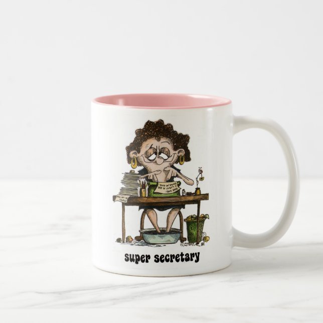 Tasse 2 Couleurs secrétaire superbe (Droit)