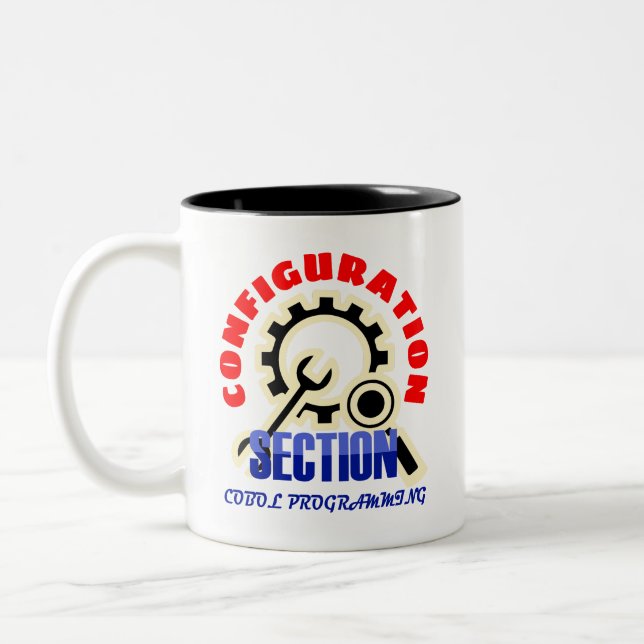 Tasse 2 Couleurs Section de configuration en programmation Cobol (Gauche)