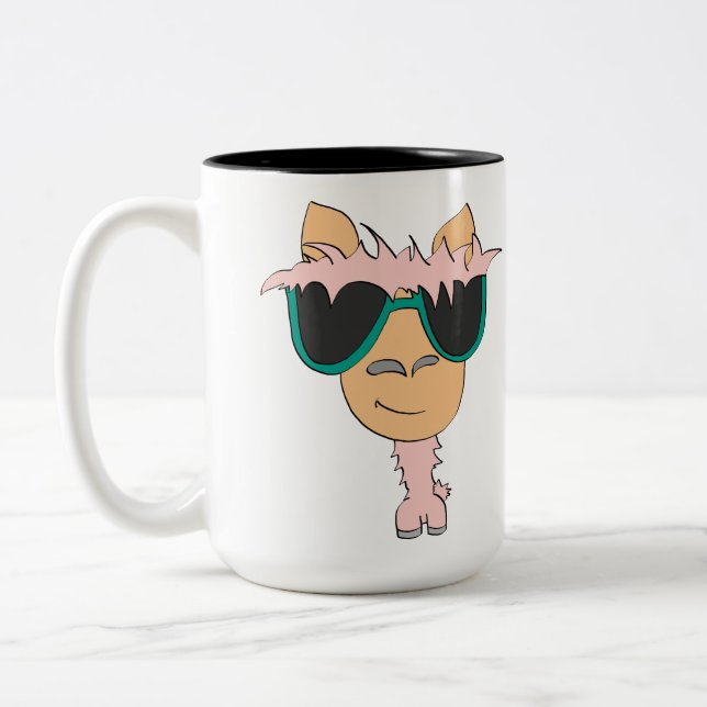 Tasse 2 Couleurs Séjour de lama dans le lit (Gauche)