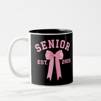 Tasse 2 Couleurs Senior 2026 Nœud Rose