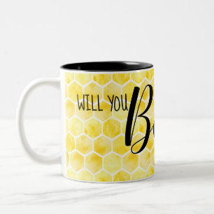 Tasse 2 Couleurs Serez-vous mon thème de cadeau pour la mariée à la