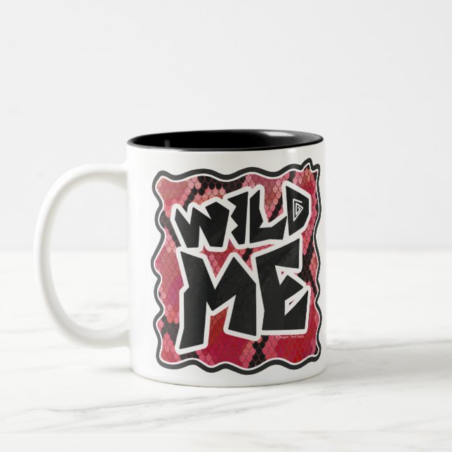 Tasse 2 Couleurs Serpent Wild Me Black et Red Print (Gauche)