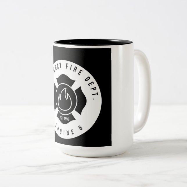 Tasse 2 Couleurs Service des incendies (Devant droit)