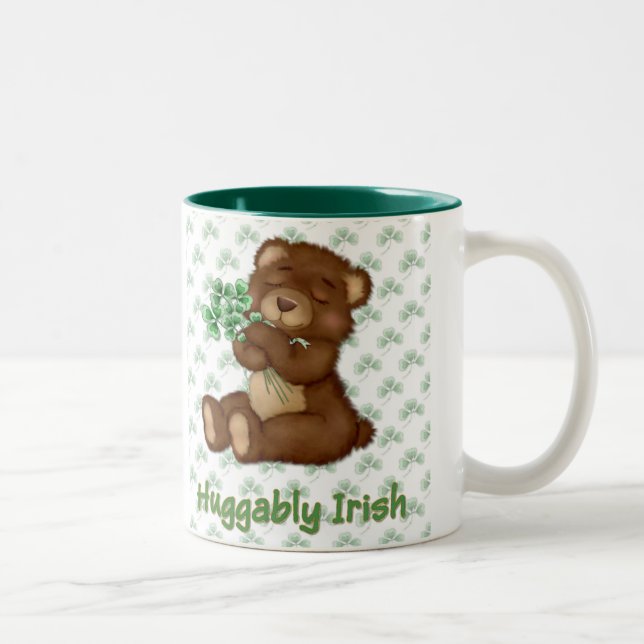 Tasse 2 Couleurs Shamrock irlandais Teddy (Droit)
