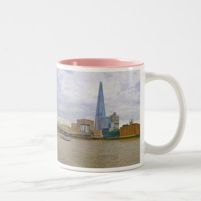 Tasse 2 Couleurs Shard, Thames River, Londres, Angleterre (Droit)