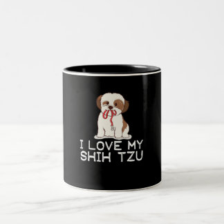 Tasse 2 Couleurs Shih Tzu | J'aime My Shih Tzu