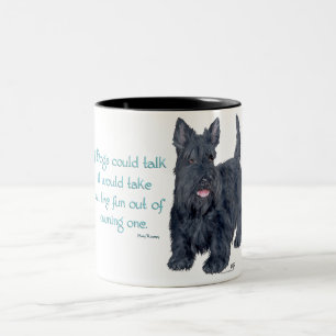 Tasse 2 Couleurs Si les chiens pouvaient parler - Scottish Terrier 