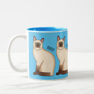 Tasse 2 Couleurs Siamese cat cartoon