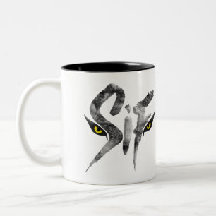 Tasse 2 Couleurs Sif, la grande typographie de loup gris