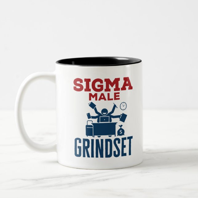 Tasse 2 Couleurs Sigma Homme Grindset Hustle Coworker Culture (Gauche)
