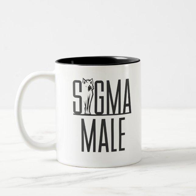 Tasse 2 Couleurs Sigma Homme Wolf Lone Loner Meme (Gauche)