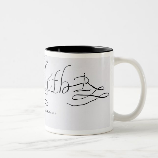 Tasse 2 Couleurs Signature de la Reine Elizabeth I (Droit)
