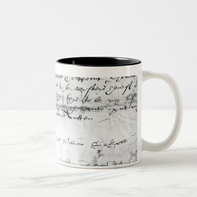 Tasse 2 Couleurs Signature de William Shakespeare, 1616 (Droit)