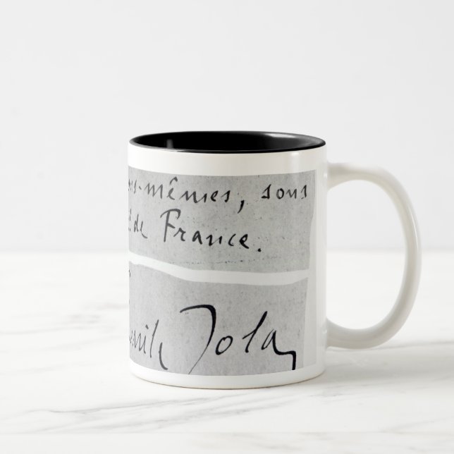 Tasse 2 Couleurs Signature d'Emile Zola (Droit)