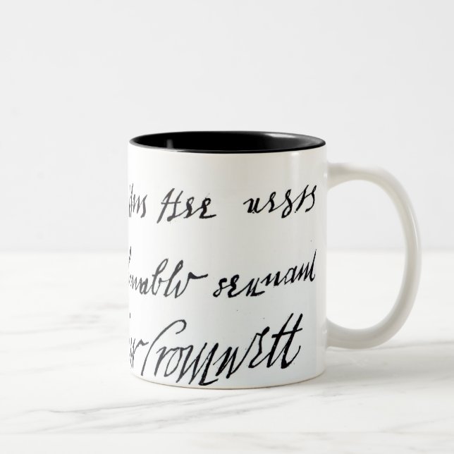 Tasse 2 Couleurs Signature Oliver Cromwell, de manuscrit (Droit)