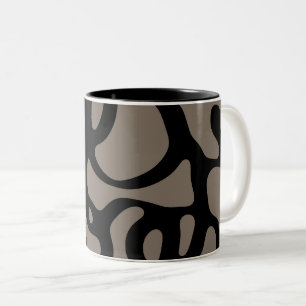 Tasse 2 Couleurs Signaux éloignés : Noir Abstrait et gris