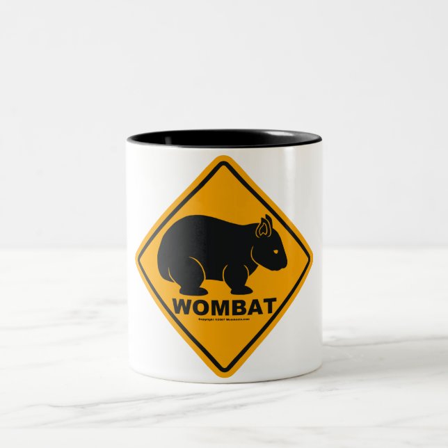 Tasse 2 Couleurs Signe de wombat (Centre)