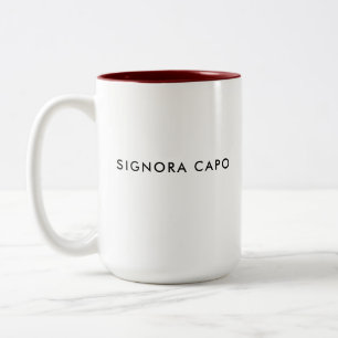 Tasse 2 Couleurs Signora Capo Dame du chef Musique à café itali