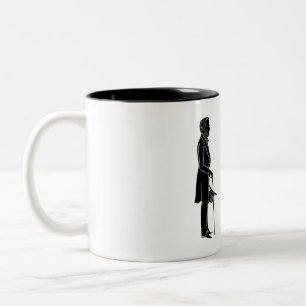 Tasse 2 Couleurs silhouette d'abraham lincoln et de mary todd linco
