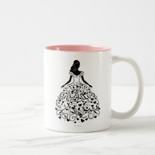 Tasse 2 Couleurs Silhouette de Cendrillon