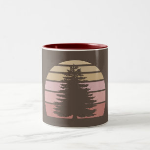 Tasse 2 Couleurs Silhouette des pins