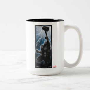 Tasse 2 Couleurs Silhouette du personnage d'Avengers Thor