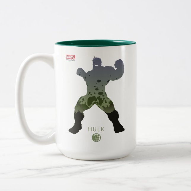 Tasse 2 Couleurs Silhouette héroïque de Hulk (Gauche)