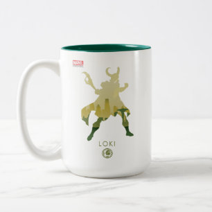 Tasse 2 Couleurs Silhouette héroïque de Loki