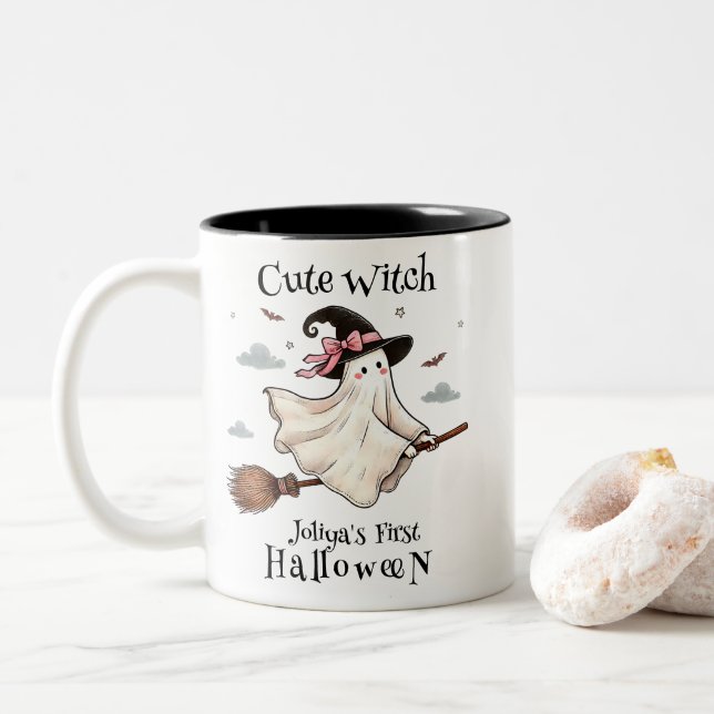 Tasse 2 Couleurs Simple et élégante Mignonne sorcière première Hall (Avec donut)