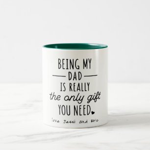 Tasse 2 Couleurs Simple Fête des pères drôle Être Mon Père Cadeau