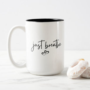 Tasse 2 Couleurs Simple Inspiration minimaliste "Respirer"