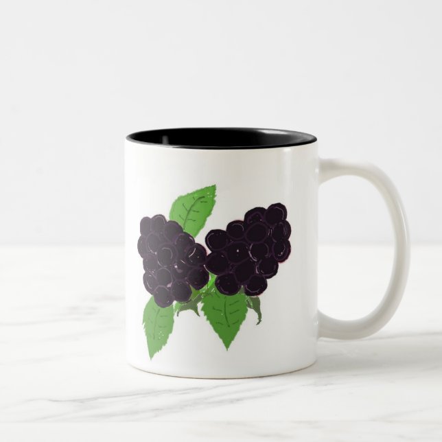 Tasse 2 Couleurs Simplement des mûres (Droit)
