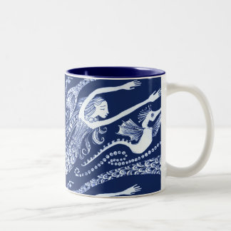 Tasse 2 Couleurs Sirène avec les perles et l'hippocampe