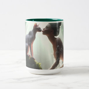 Tasse 2 Couleurs Sirène Sphynx Baiser