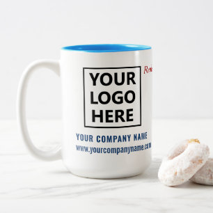 Tasse 2 Couleurs Site Web de Slogan de Logo Commercial Promotionnel