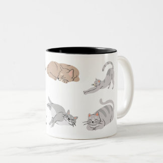 Tasse 2 Couleurs six chattes mignonnes