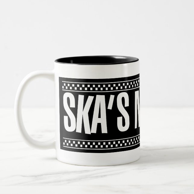 Tasse 2 Couleurs Ska non mort ! - Blanc (Gauche)