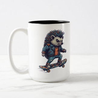 Tasse 2 Couleurs Skater Hedgehog