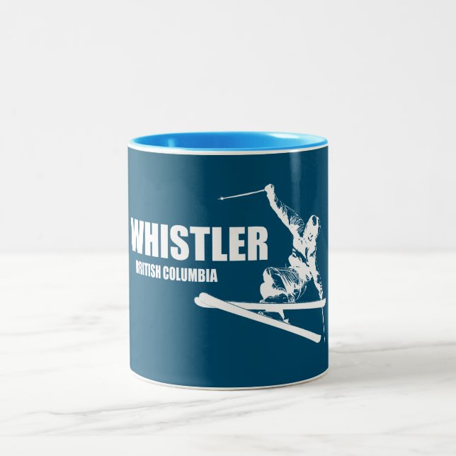 Tasse 2 Couleurs Skier Whistler Colombie-Britannique (Centre)