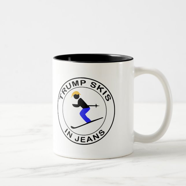 Tasse 2 Couleurs Skis d'atout dans des jeans (Droit)