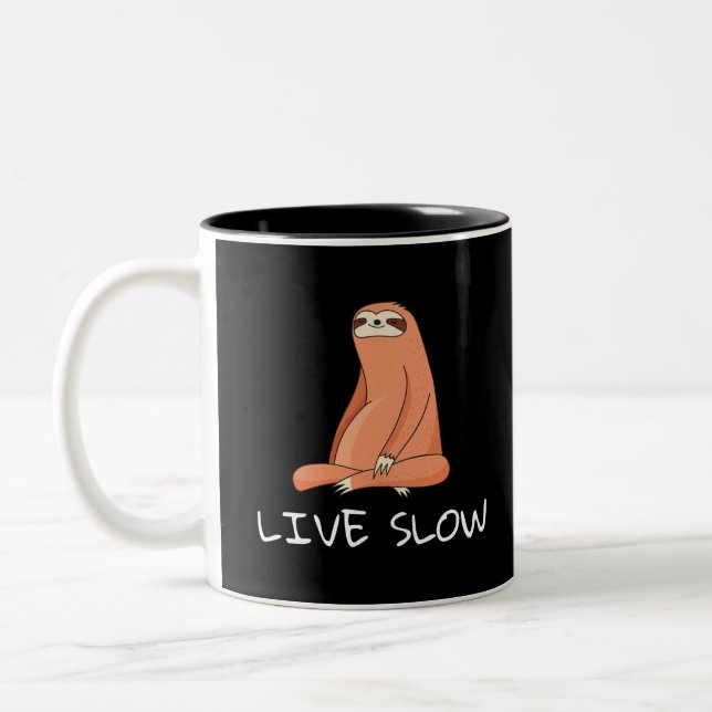 Tasse 2 Couleurs Sloth Live Lent (Gauche)