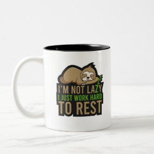 Tasse 2 Couleurs Sloth Sleep Repos Animal Relax Lazy migny Nap