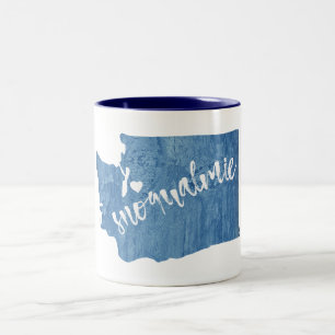 Tasse 2 Couleurs Snoqualmie Washington Wood Grain