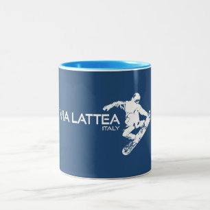 Tasse 2 Couleurs Snowboardeur Via Lattea