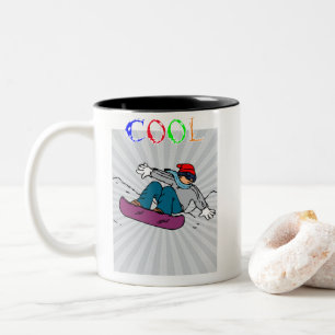 Tasse 2 Couleurs Snowboardeur vintage Snowboard snowboard
